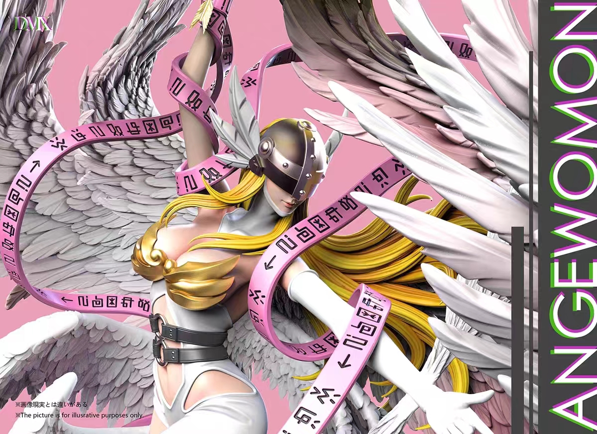DMX Studio - Angemon X Takeru and Angewomon X Kari Digimon Statue 