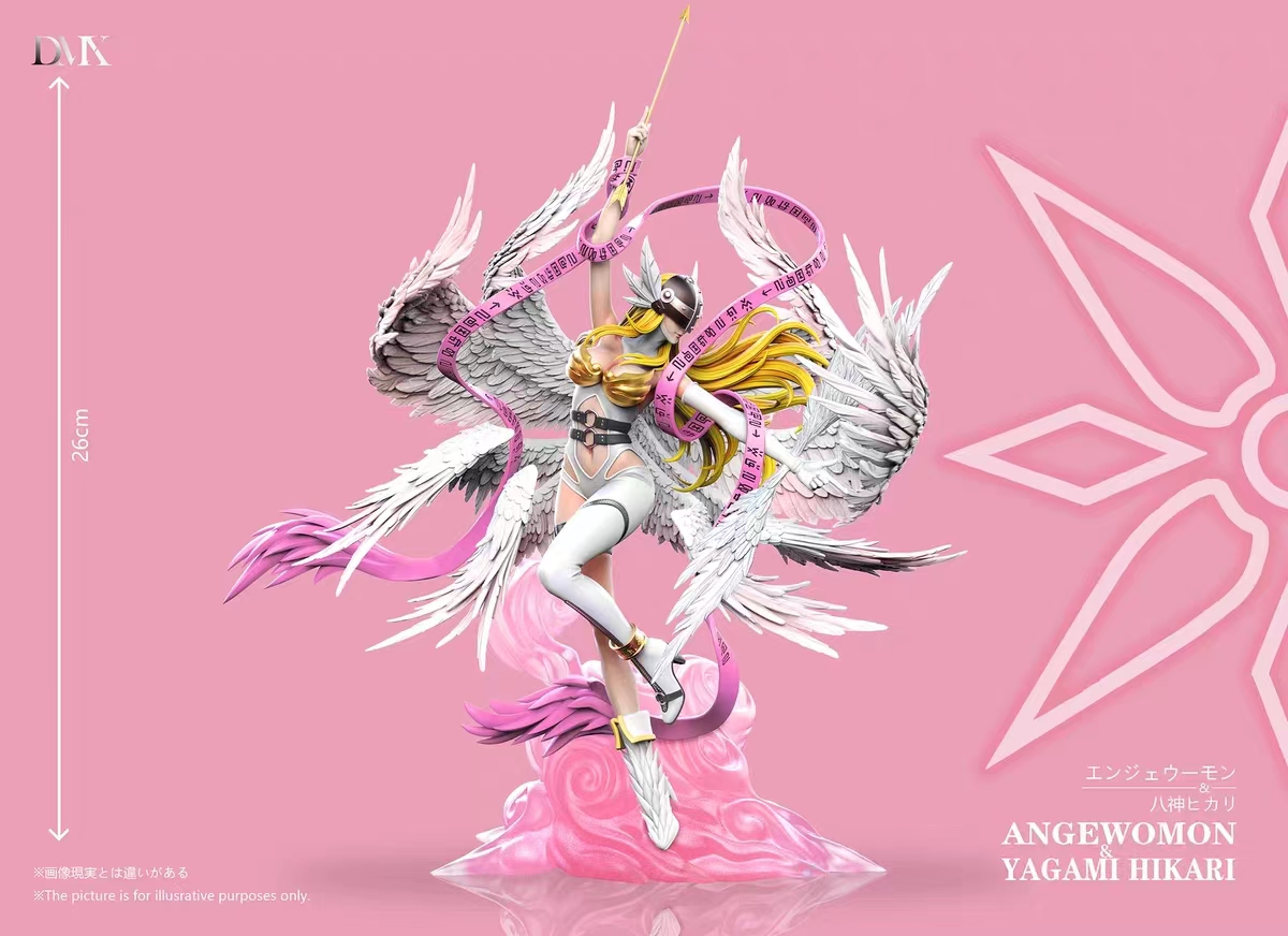 DMX Studio - Angemon X Takeru and Angewomon X Kari Digimon Statue 