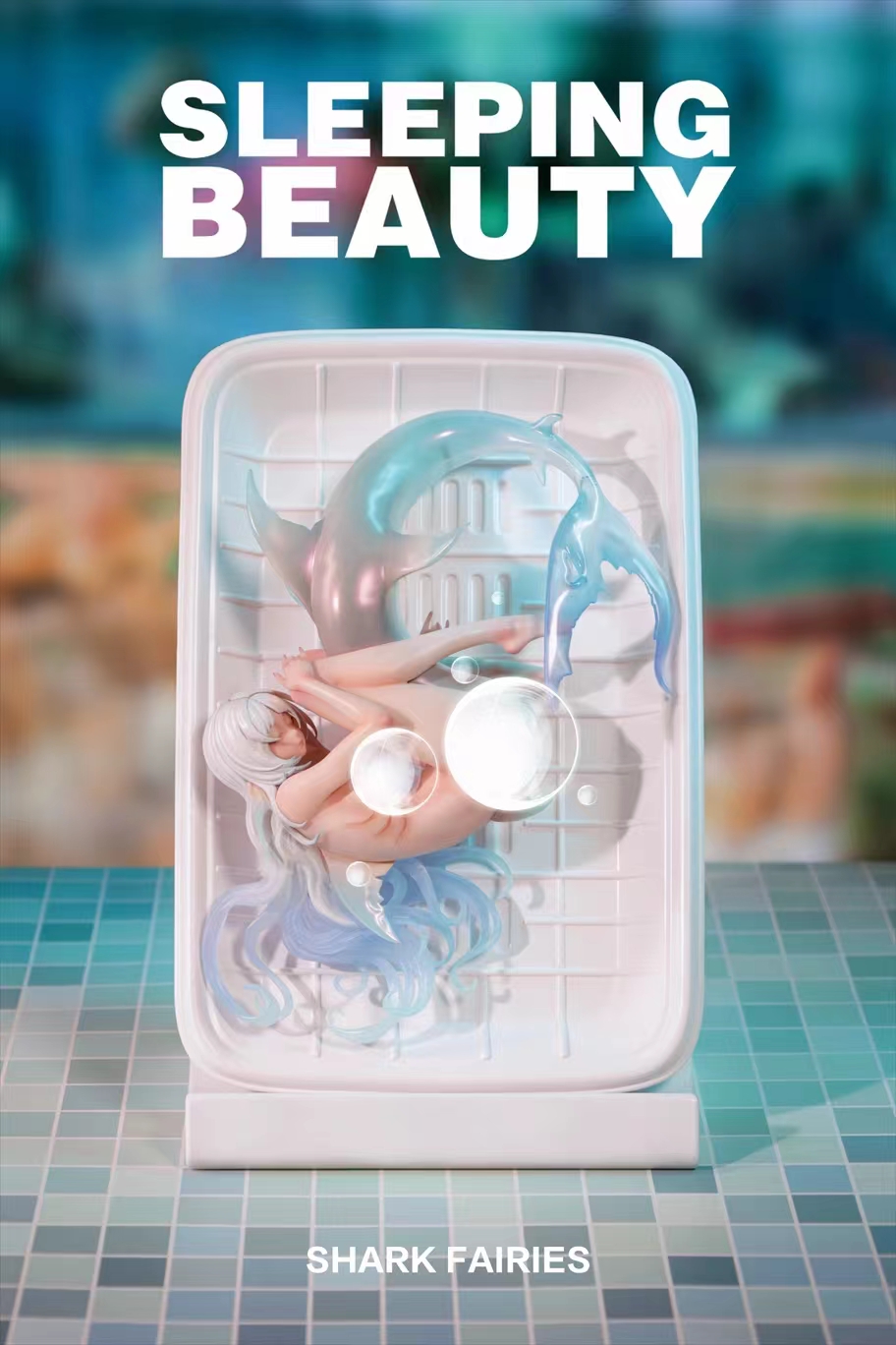 WeArtDoing Studio - Sleeping Beauty-Shark Fairies-Black Fin X Silver Fin (Licensed) Statue 