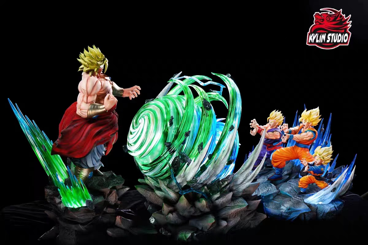 Kylin Studio - Broly VS Son Goku X Gohan X Goten Dragon Ball Statue 