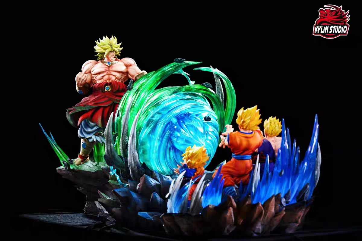 Kylin Studio - Broly VS Son Goku X Gohan X Goten Dragon Ball Statue 
