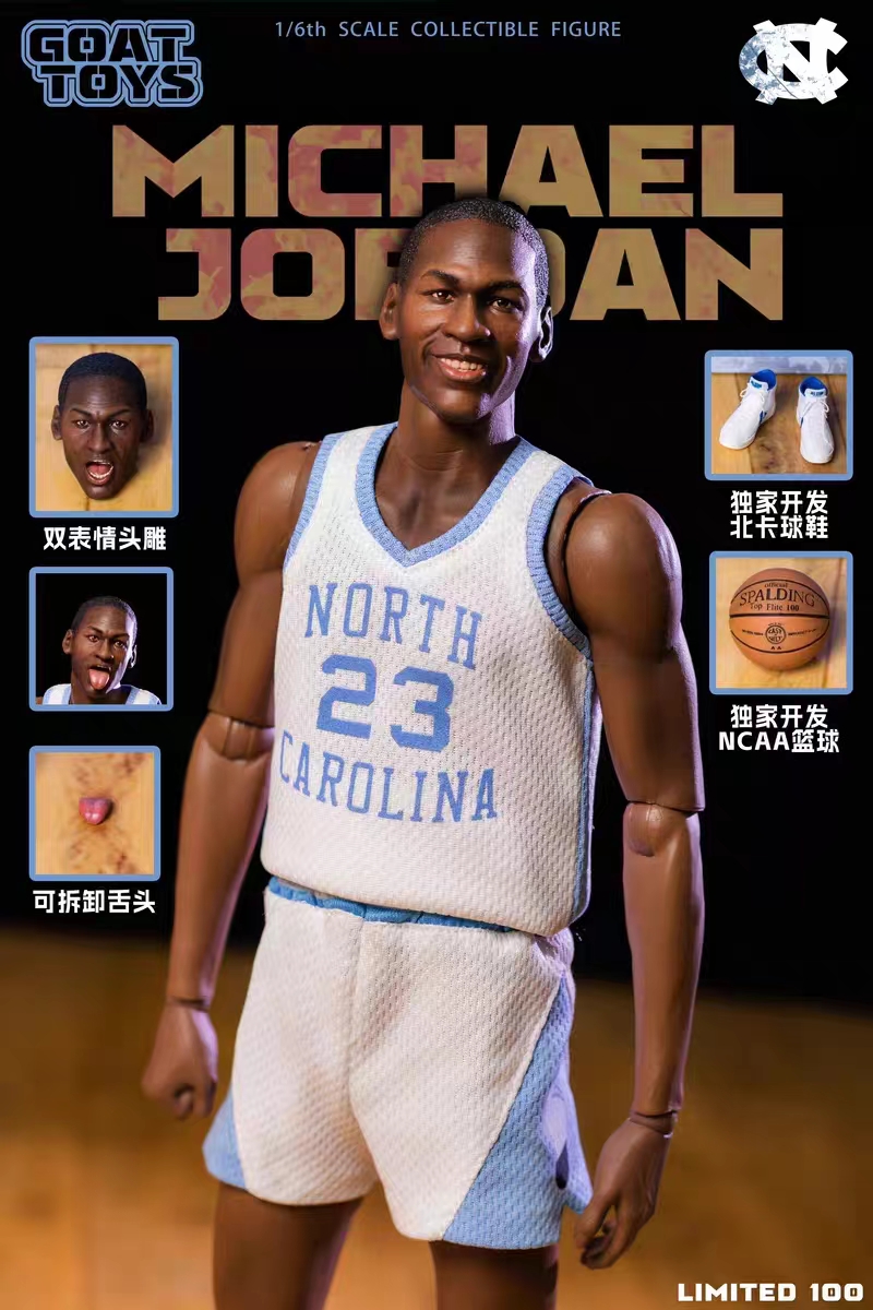 Goat Toys Studio - NBA 1/6 Michael Jordan University of North Carolina Action Figure