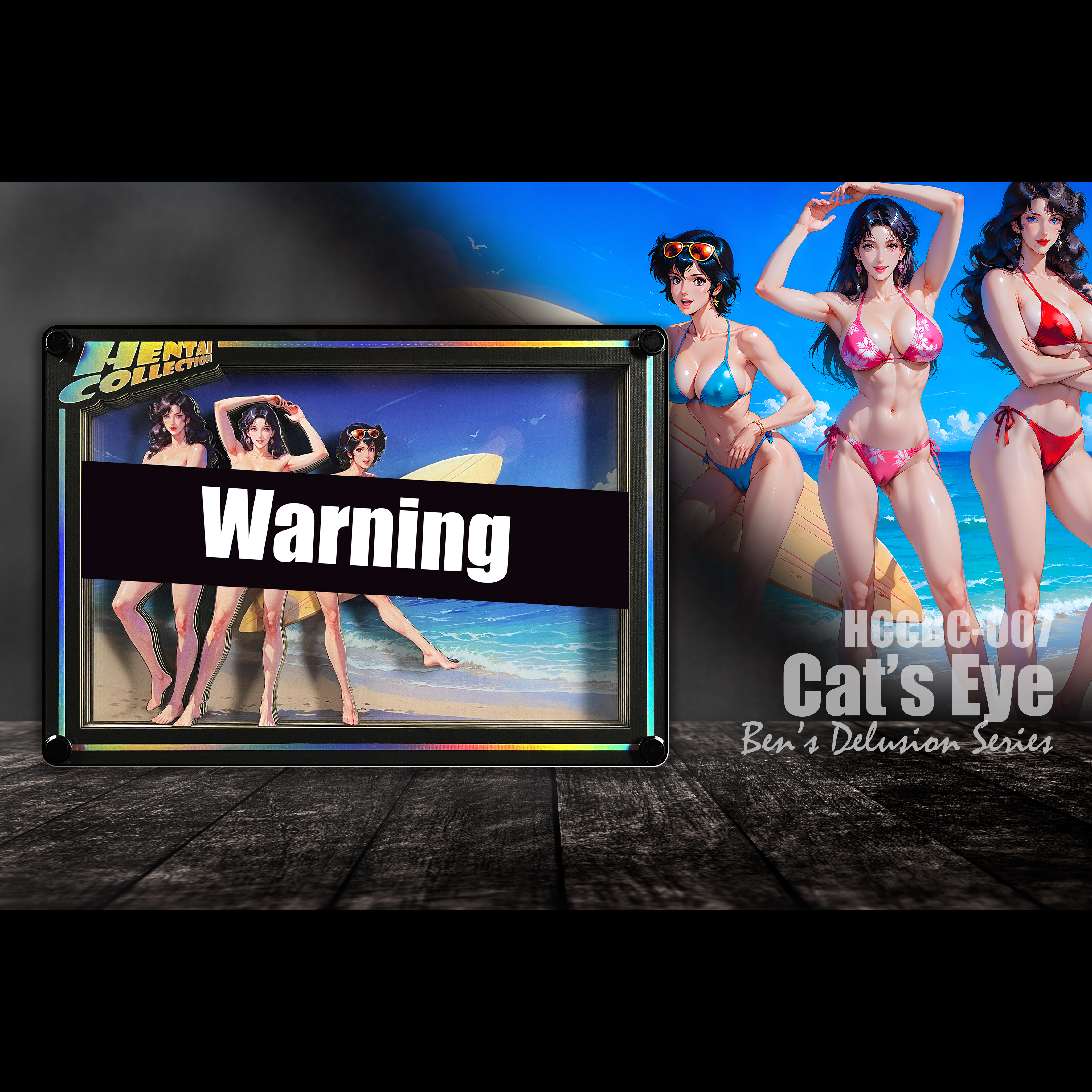 B&W Studio - Ben's Delusion World Series Desktop Decor Card #07 Cat's Eye