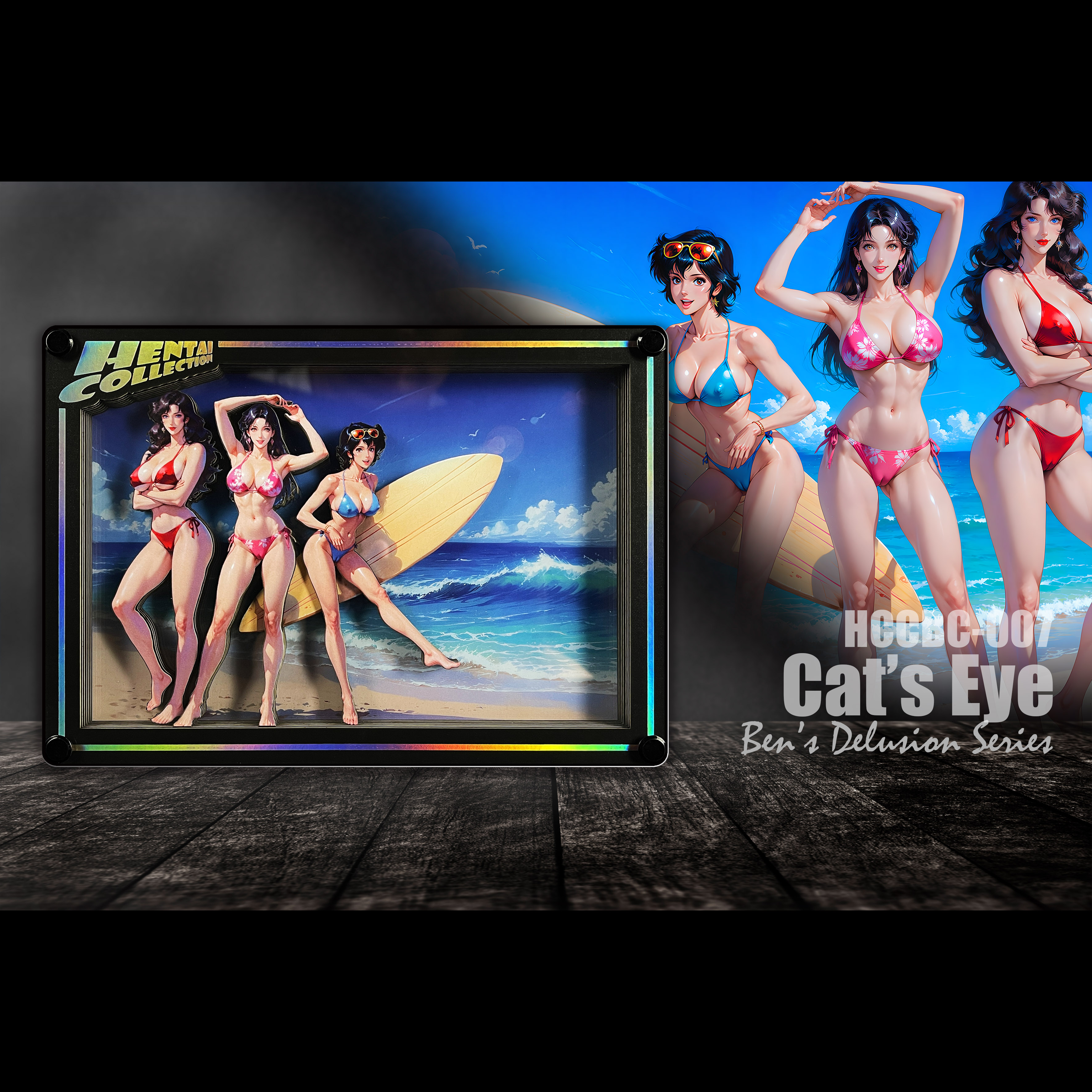 B&W Studio - Ben's Delusion World Series Desktop Decor Card #07 Cat's Eye