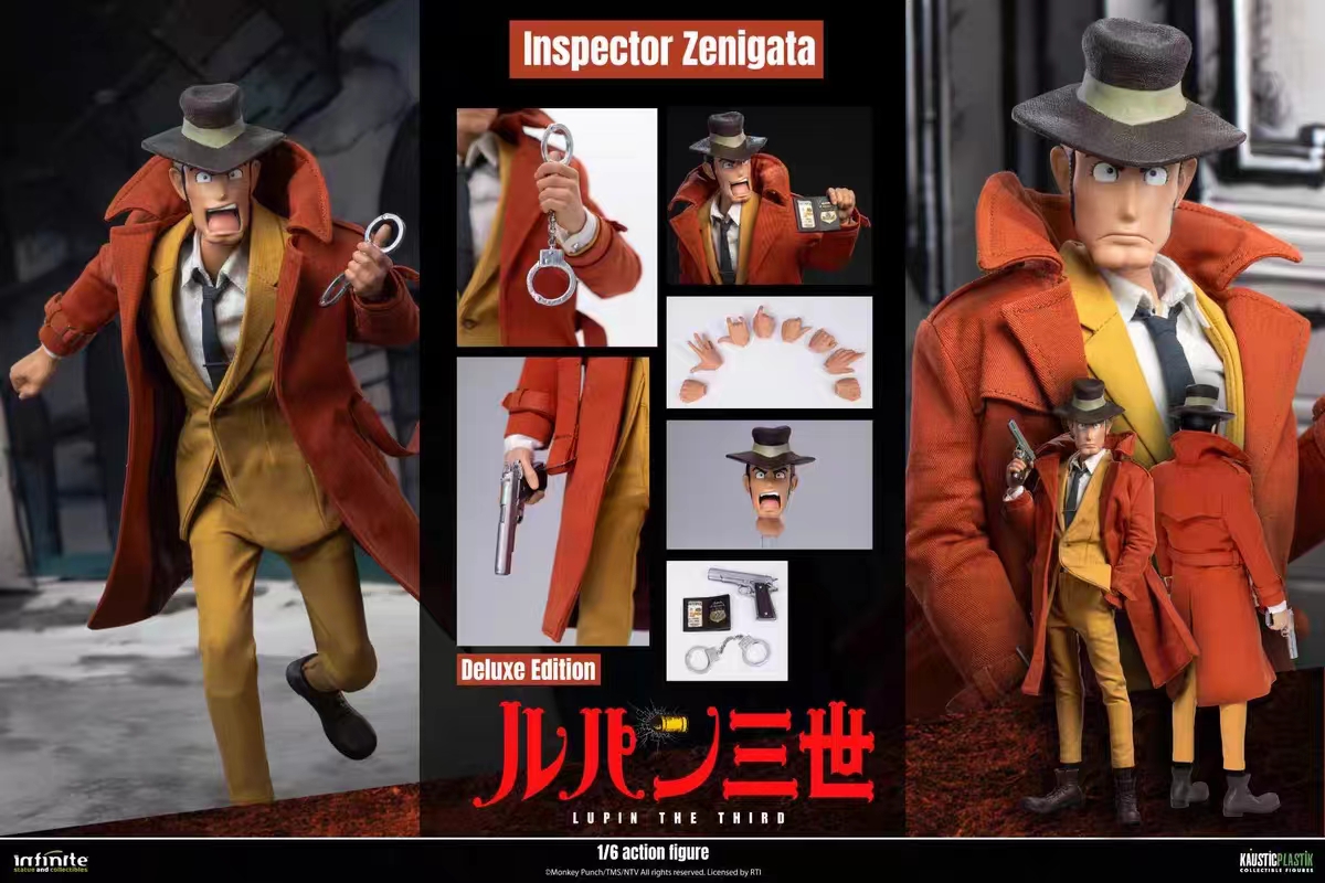 Infinite Statue - LUPIN THE 3rd THE ITALIAN ADVENTURE 1/6 ACTION FIGURE INSPECTOR KOICHI ZENIGATA Licensed