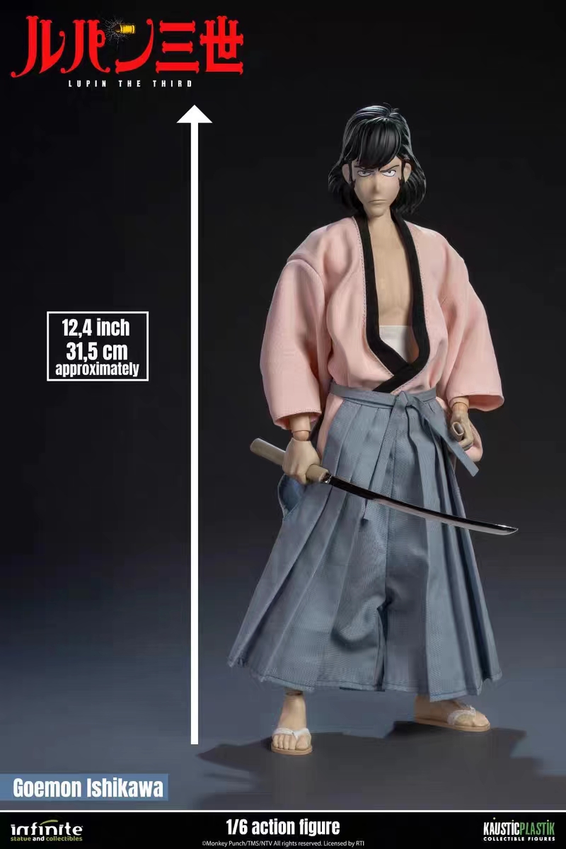 Infinite Statue - LUPIN THE 3rd THE ITALIAN ADVENTURE  ACTION FIGURE GOEMON ISHIKAWA XIII Licensed