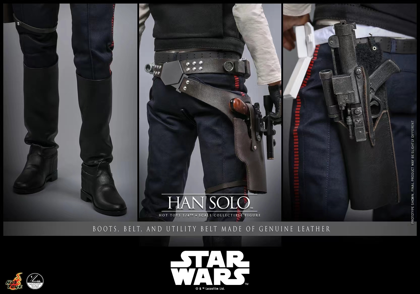 Hottoys - 1/4 Star Wars Episode IV: A New Hope Han Solo Action Figure QS026 Licensed