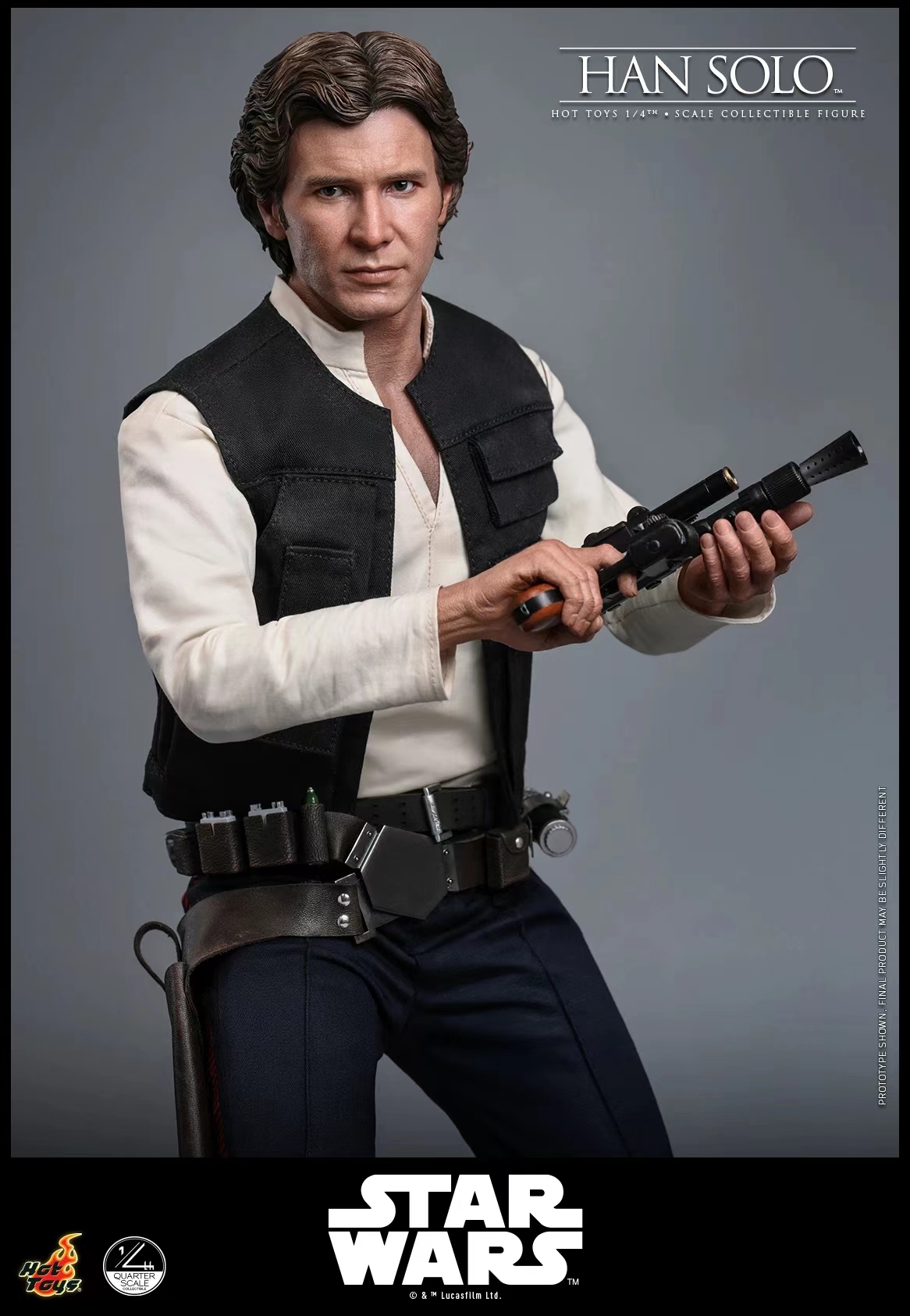 Hottoys - 1/4 Star Wars Episode IV: A New Hope Han Solo Action Figure QS026 Licensed