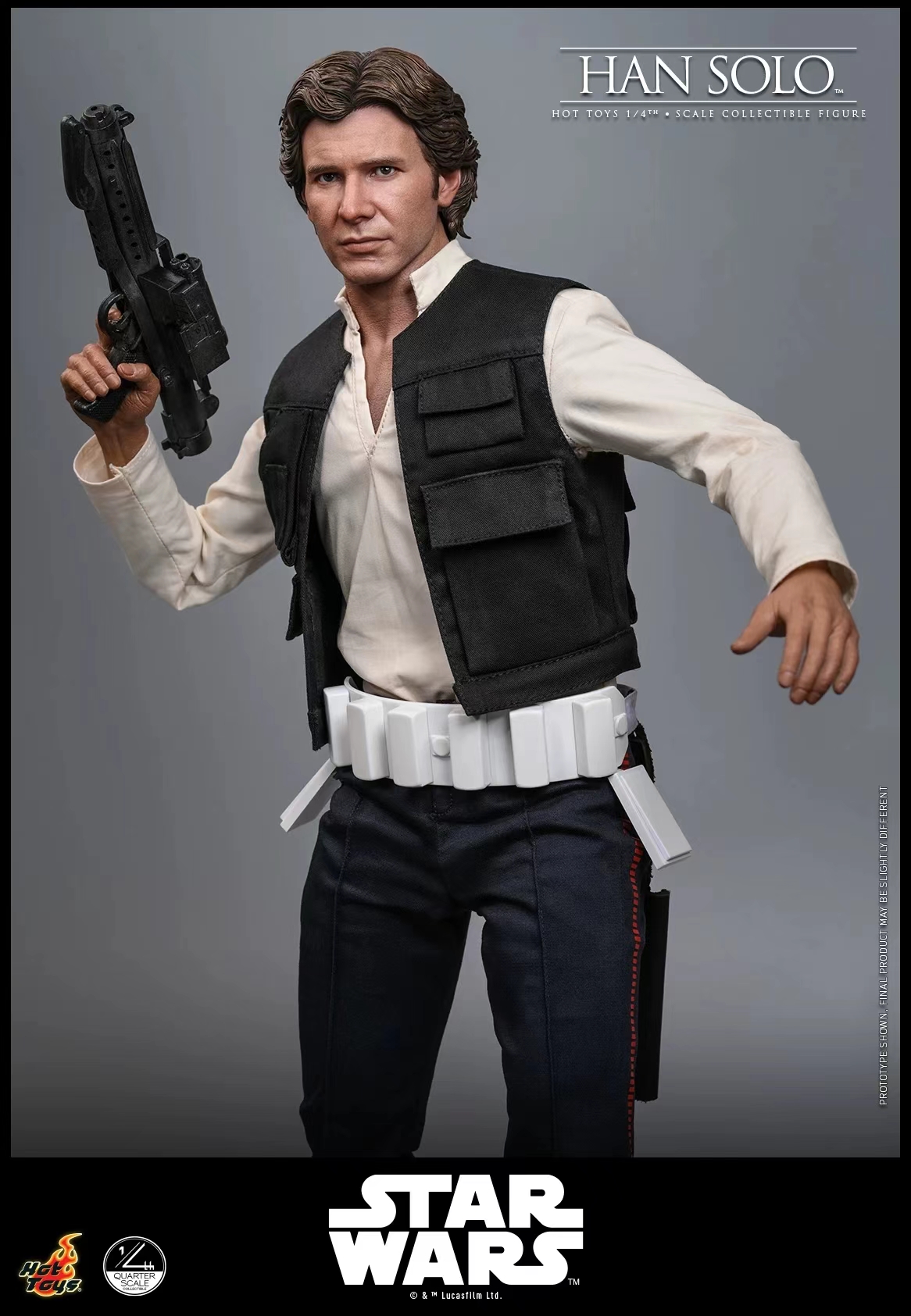 Hottoys - 1/4 Star Wars Episode IV: A New Hope Han Solo Action Figure QS026 Licensed