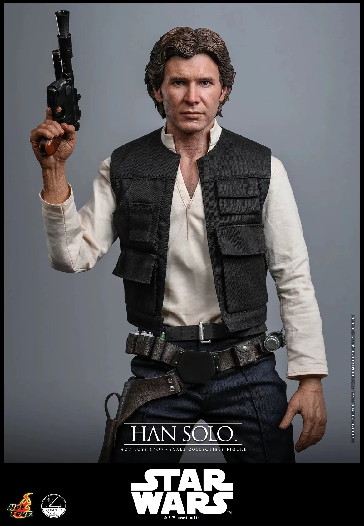 Hottoys - 1/4 Star Wars Episode IV: A New Hope Han Solo Action Figure QS026 Licensed