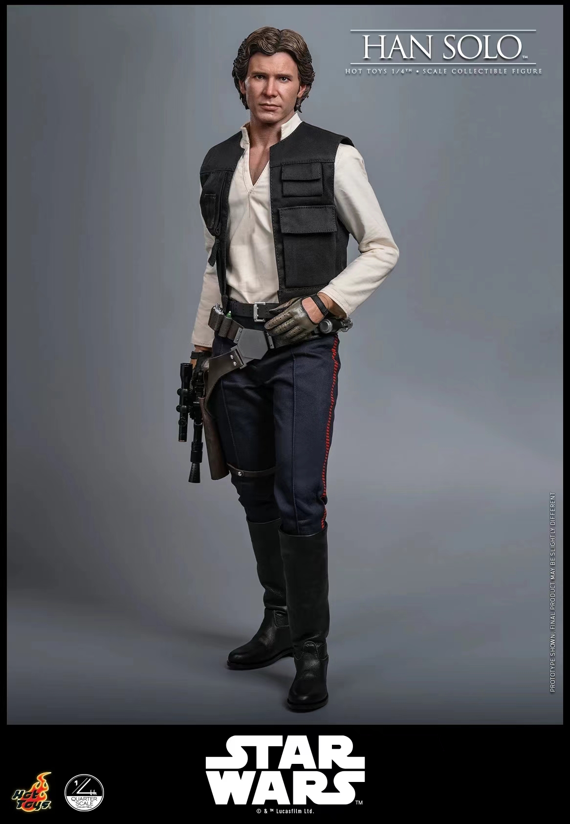 Hottoys - 1/4 Star Wars Episode IV: A New Hope Han Solo Action Figure QS026 Licensed