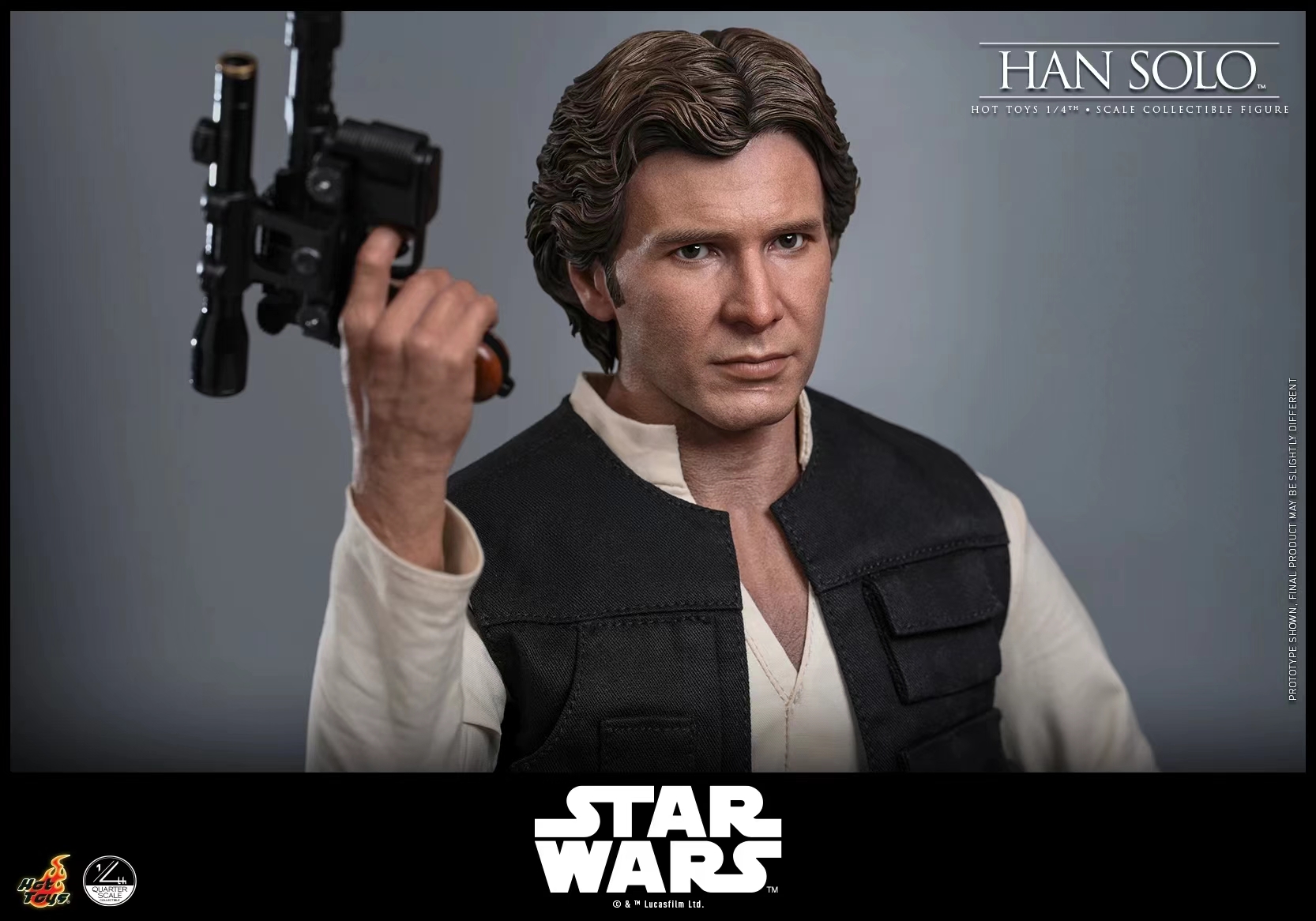 Hottoys - 1/4 Star Wars Episode IV: A New Hope Han Solo Action Figure QS026 Licensed