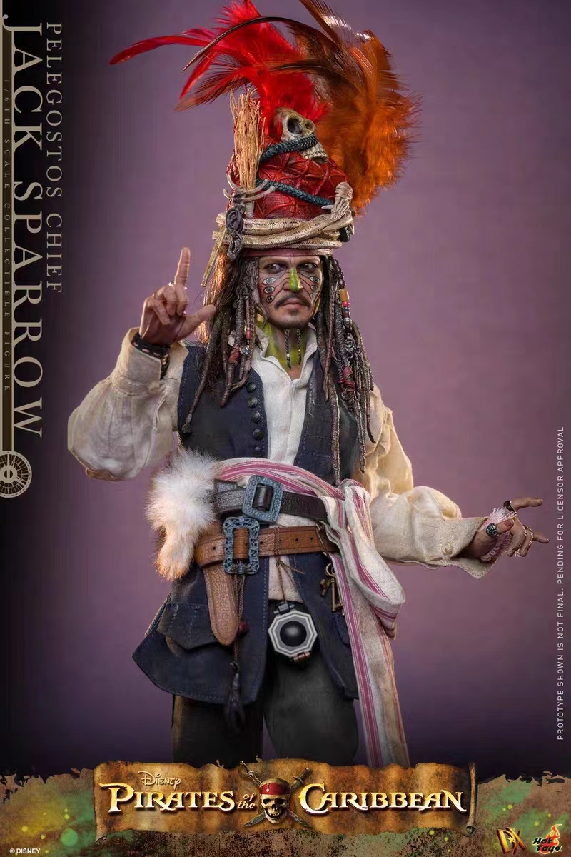 Hottoys - Pirates of the Caribbean: Dead Man's Chest Pelegostos Chief Jack Sparrow 1/6th scale Collectible Figure DX48 Licensed Statue