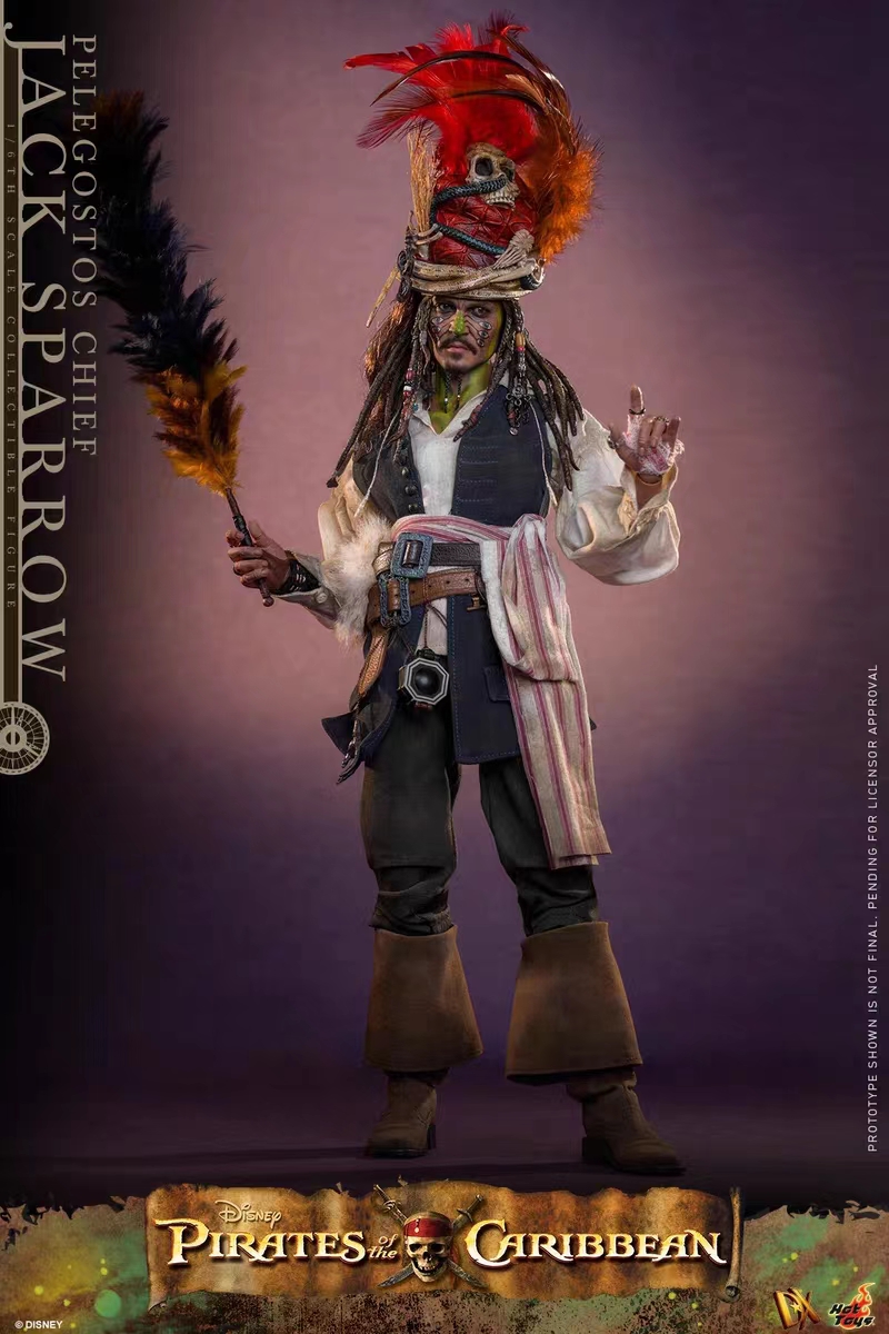Hottoys - Pirates of the Caribbean: Dead Man's Chest Pelegostos Chief Jack Sparrow 1/6th scale Collectible Figure DX48 Licensed Statue