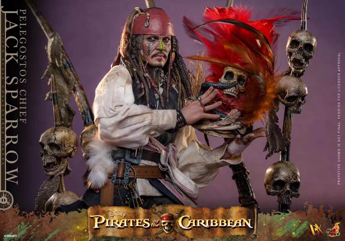 Hottoys - Pirates of the Caribbean: Dead Man's Chest Pelegostos Chief Jack Sparrow 1/6th scale Collectible Figure DX48 Licensed Statue