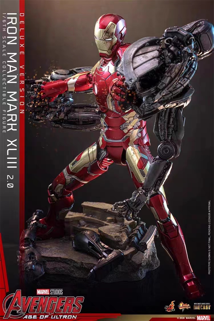 Hottoys - Avengers: Age of Ultron Iron Man Mark XLIII (2.0)Collectible Figure MMS865D80 MMS866D81 Licensed Statue