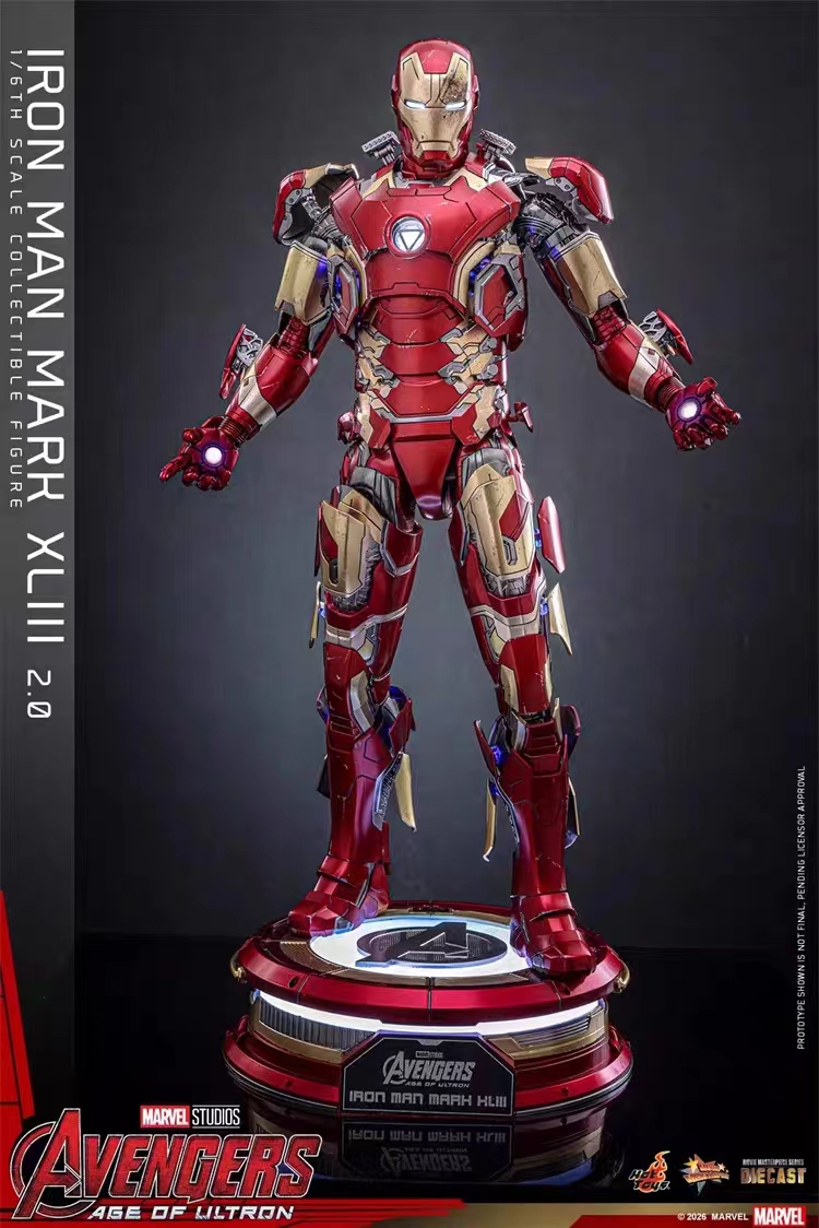 Hottoys - Avengers: Age of Ultron Iron Man Mark XLIII (2.0)Collectible Figure MMS865D80 MMS866D81 Licensed Statue