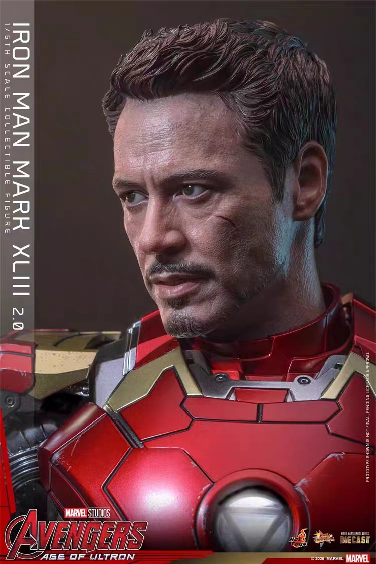 Hottoys - Avengers: Age of Ultron Iron Man Mark XLIII (2.0)Collectible Figure MMS865D80 MMS866D81 Licensed Statue