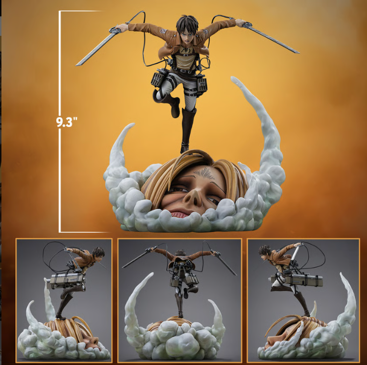 Iron Studio -Eren Yeager Attack on Titan Scale  Statue ATTCK136026-10 Licensed 