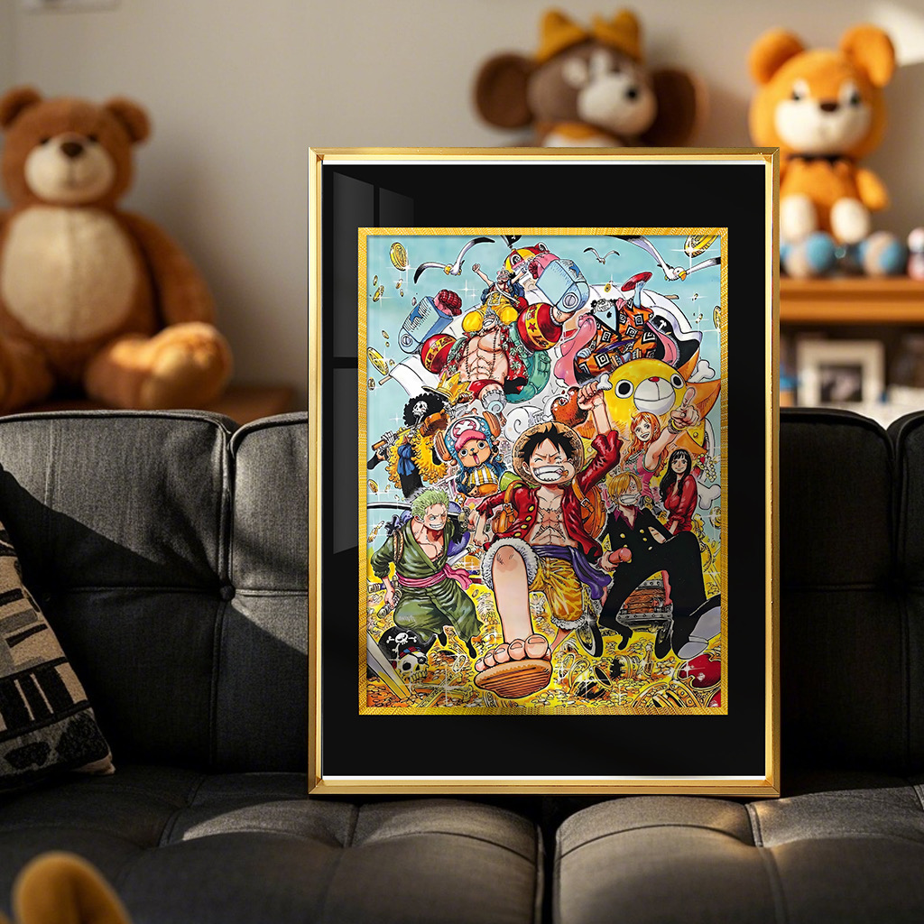 Featuring Luffy Zoro Sanji Nami and the Thousand Sunny Available as a Nap Blanket, Decorative Print or Rug