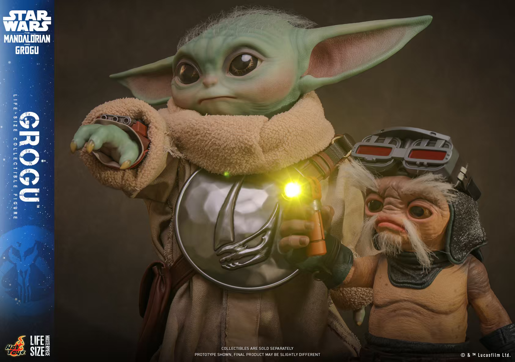 Hottoys Star Wars: The Mandalorian X Grogu Grogu Life Size Collectible Figure LMS016 (Licensed)