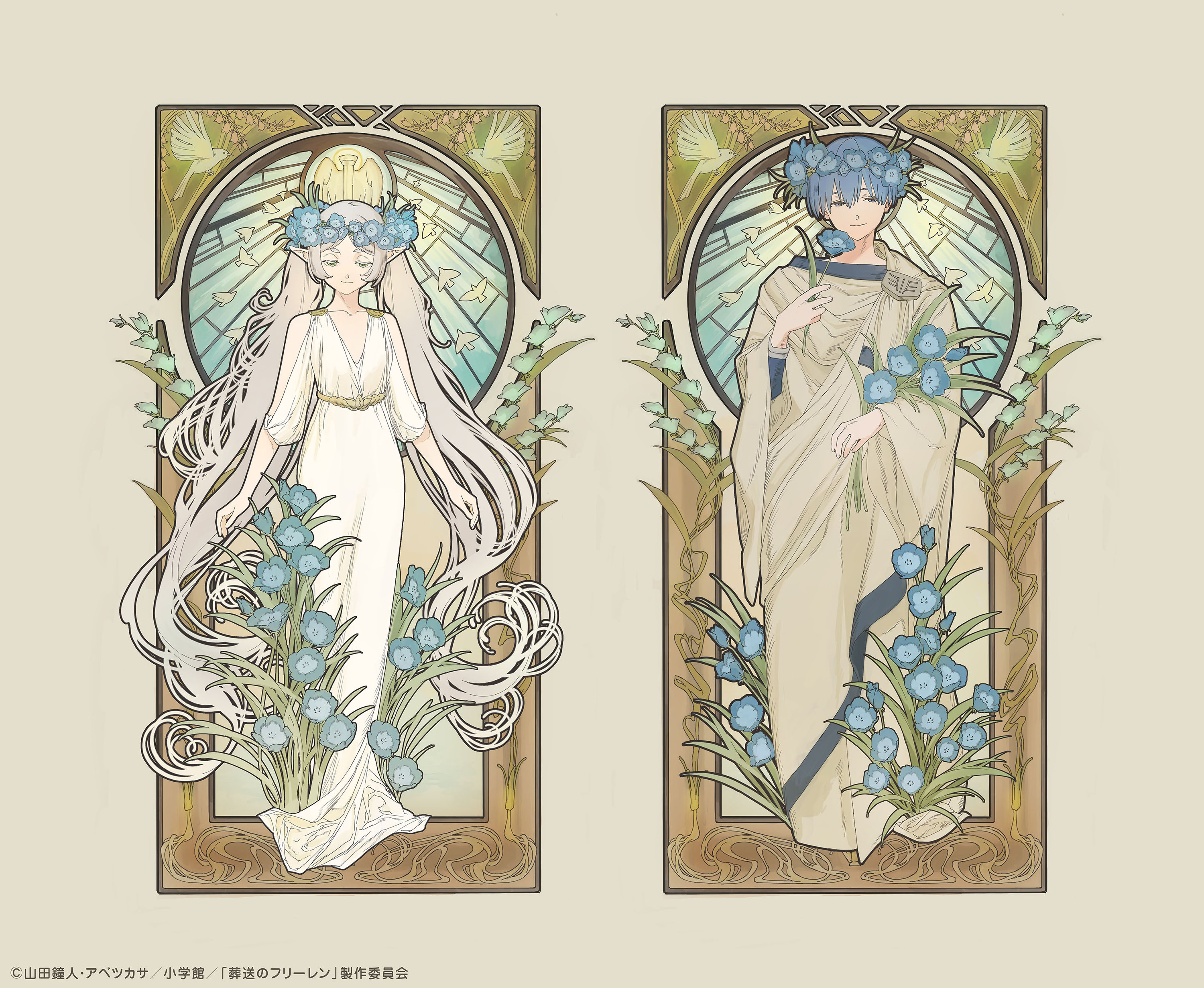 Design COCO  Frieren: Beyond Journey's End Frieren X Himmel Art Nouveau Style 1/7 Scale Figure (Licensed)