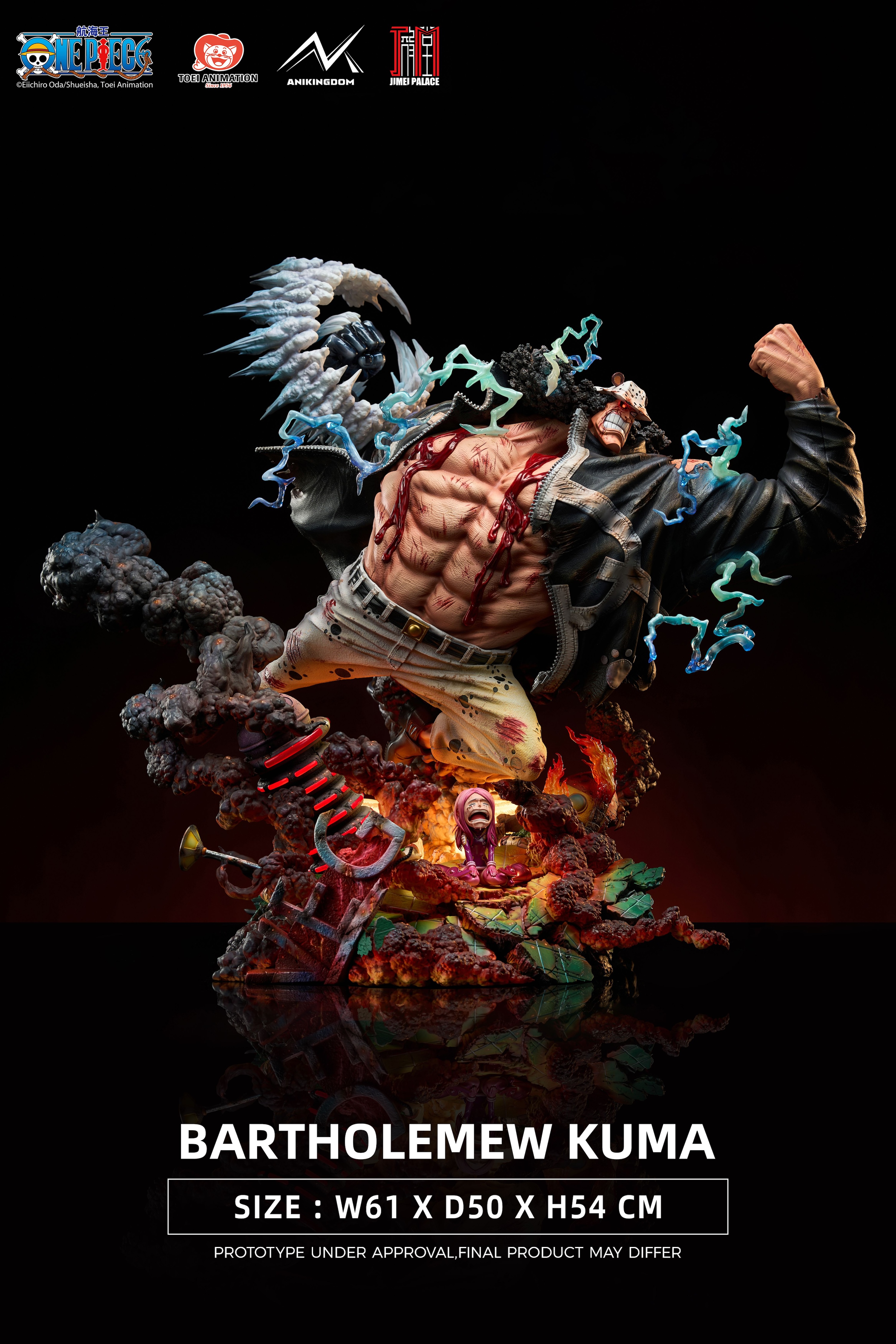 ANIKINGDOM X JIMEI PALACE - Officially Licensed ONE PIECE Bartholomew Kuma Statue (Licensed)