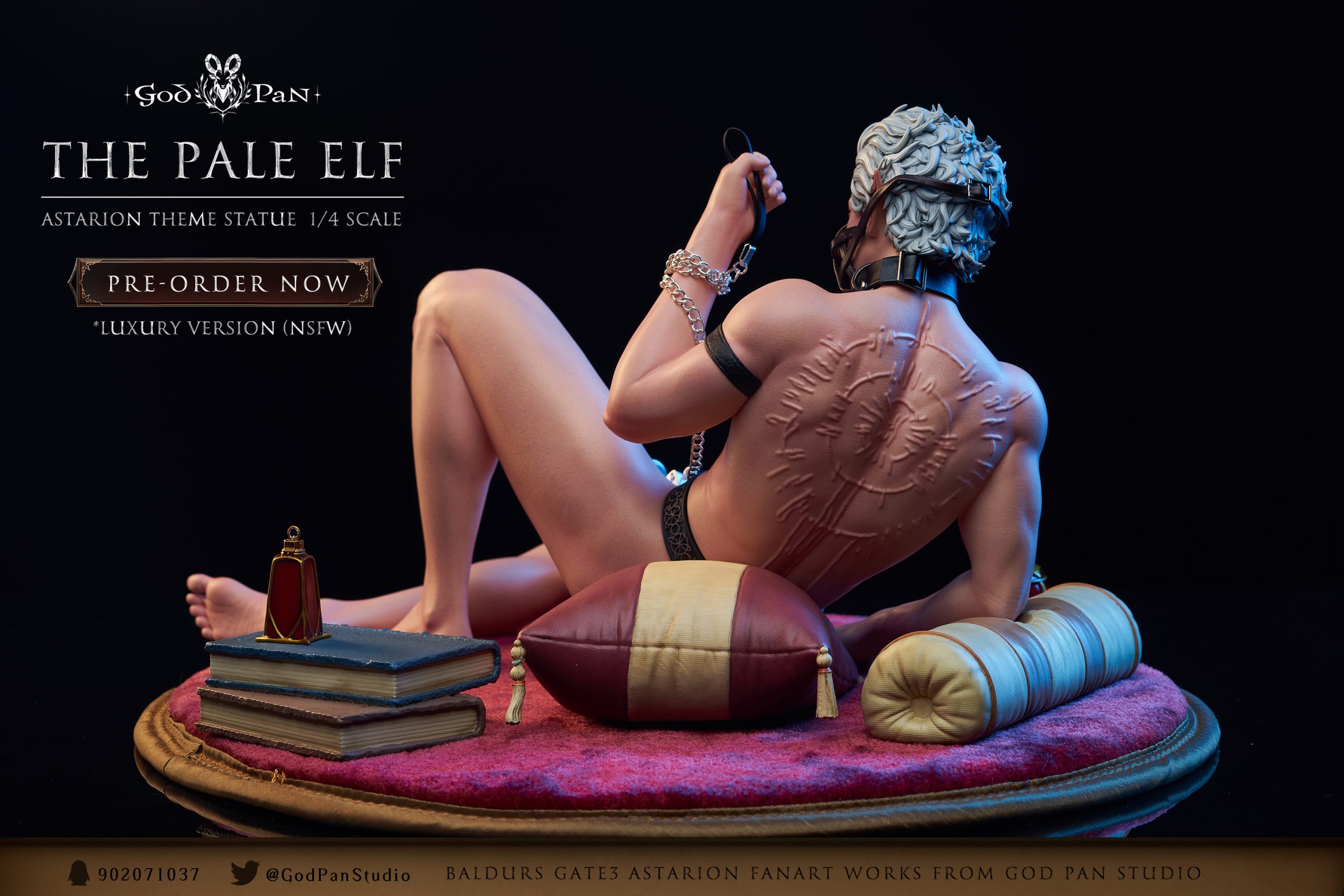 In stock -Baldur's Gate 3 The Pale Elf Astarion Statue(GK) (Adult 18+)-God Pan Studio