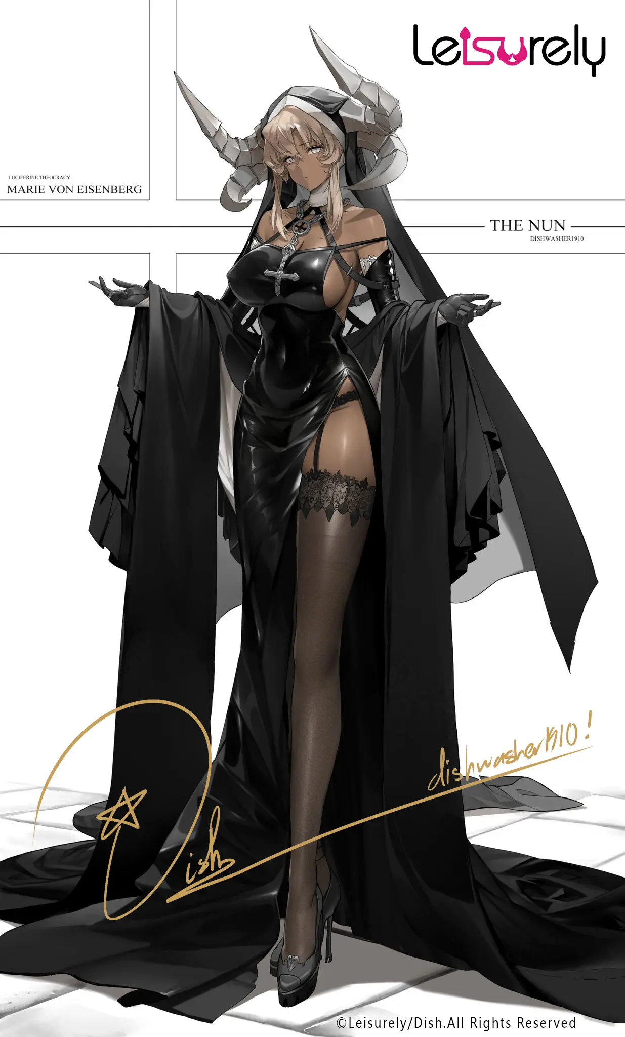 Leisurely - Black nun (Licensed)Statue(GK) 