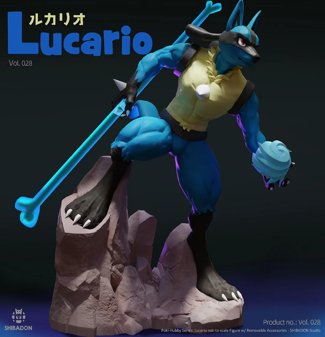 In-stock-Pokemon Lucario Statue(GK)-Shibadon Studio
