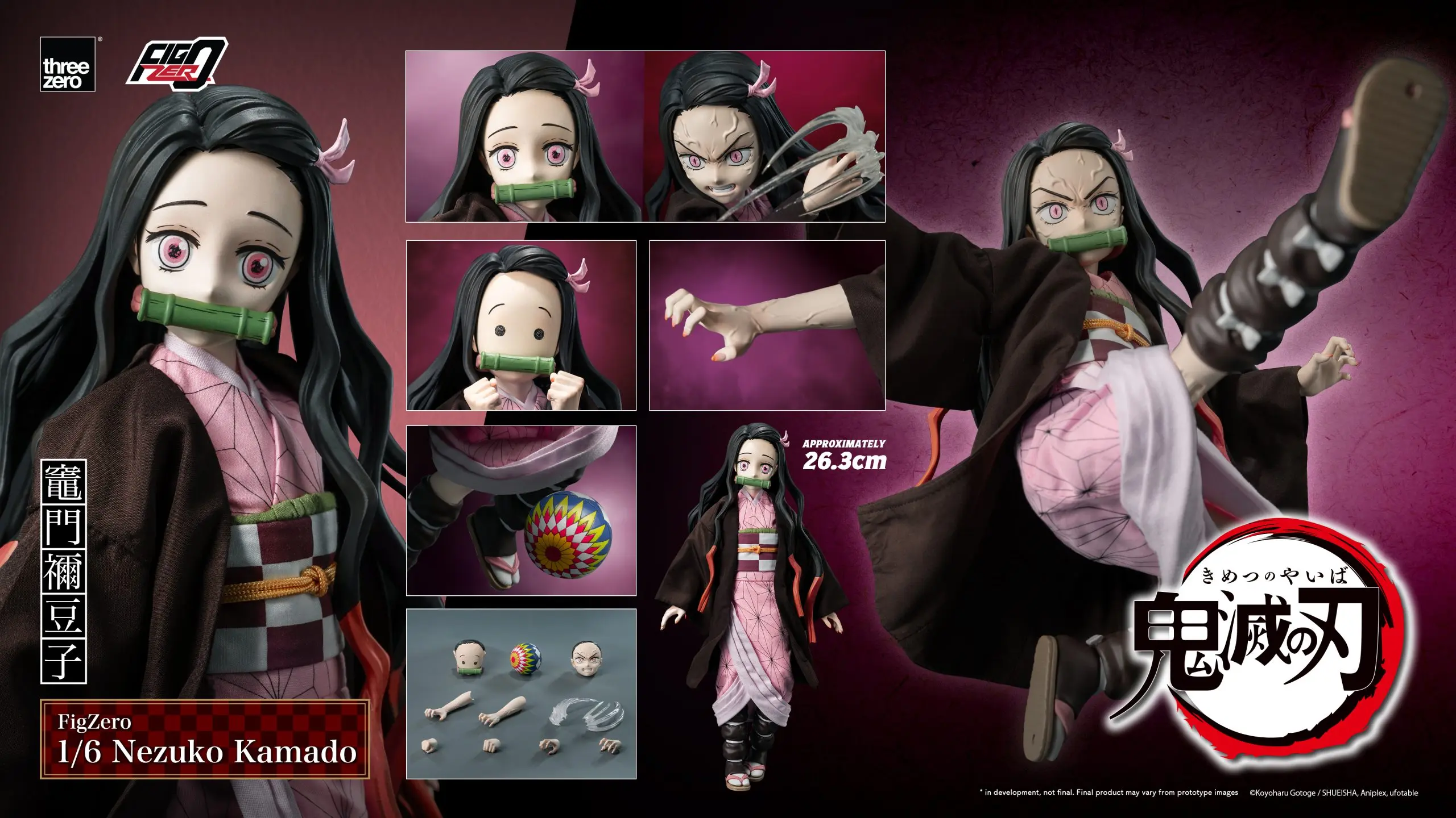 Threezero - Demon Slayer: Kimetsu no Yaiba FigZero 1/6 Nezuko Kamado 3Z06680W0 (Licensed) Statue(GK)