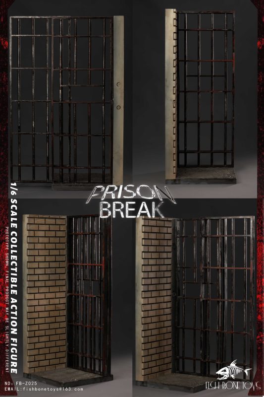 Prison Break Michael & tbag & Double set & Magnetic Opening and Closing Prison Scene 1/6 scale action figure Statue(GK)-FISH BONETOYS-KWII-GK