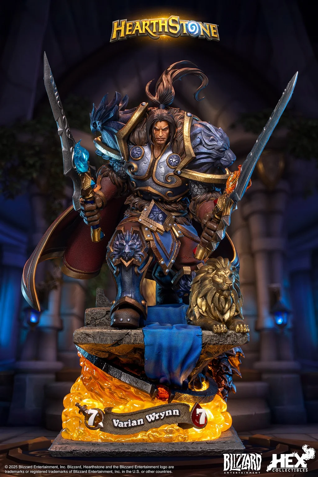 HEX Collectibles X Blizzard Entertainment - Hearthstone: Varian Wrynn Statue HEXHS17 HEXHS18 Licensed 