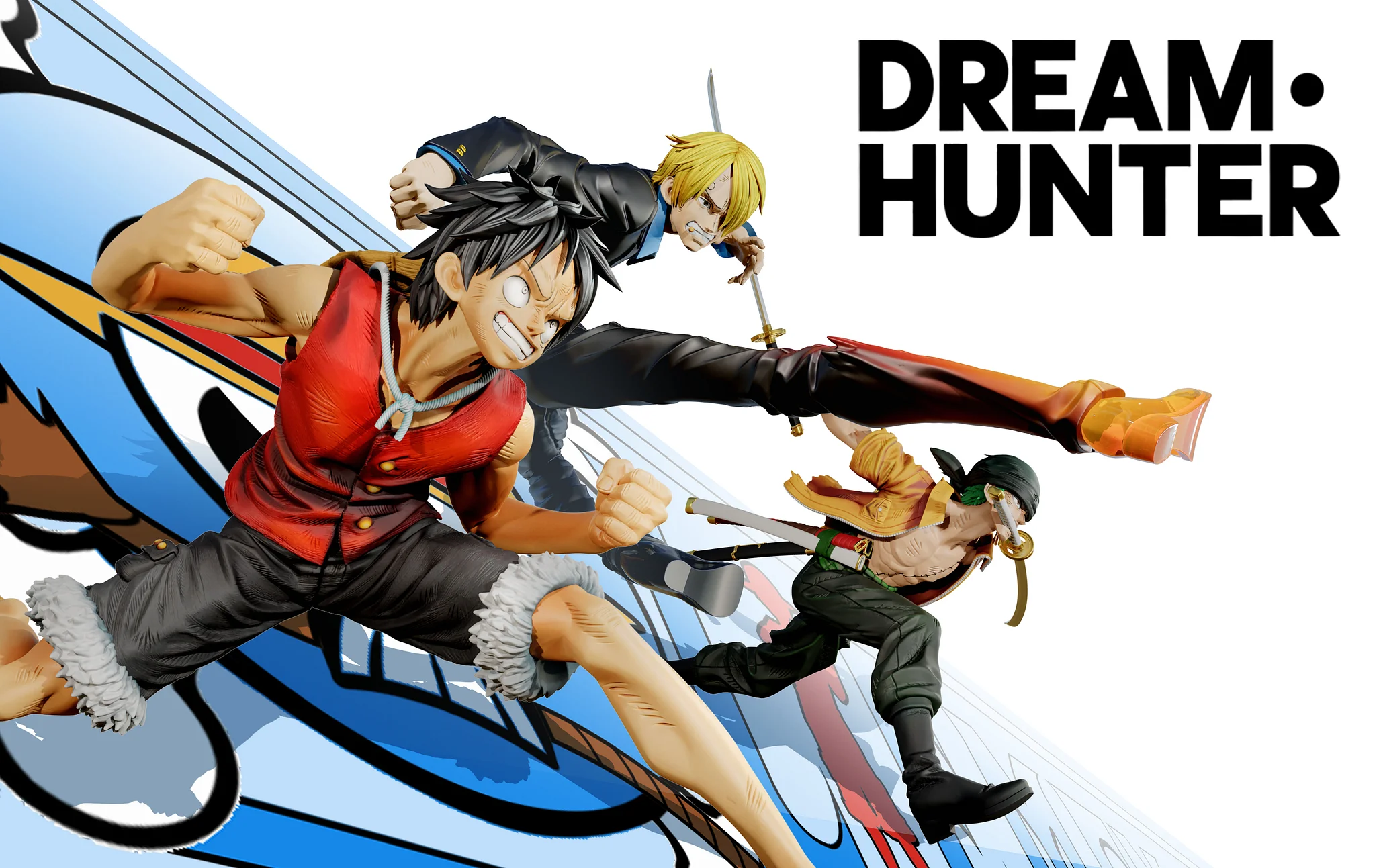 Dream Hunter Studio - ONE PIECE Deathmatch Series 002 & Deathmatch Series 003 Roronoa Zoro & Sanji Statue(GK)