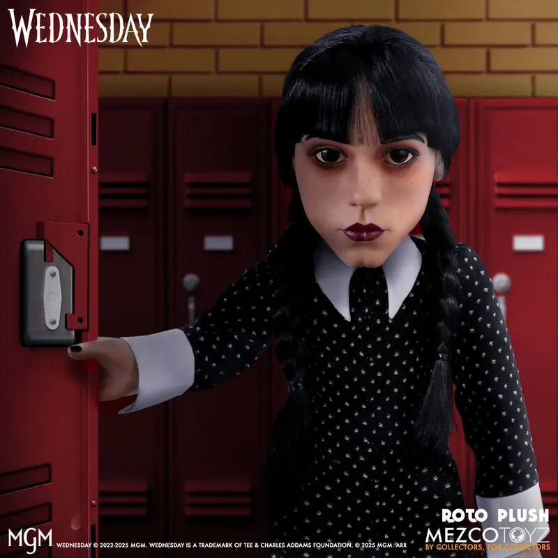 Mezco Studio - Roto Plush The Addams Family TV Series Wednesday Action Figure (Licensed)