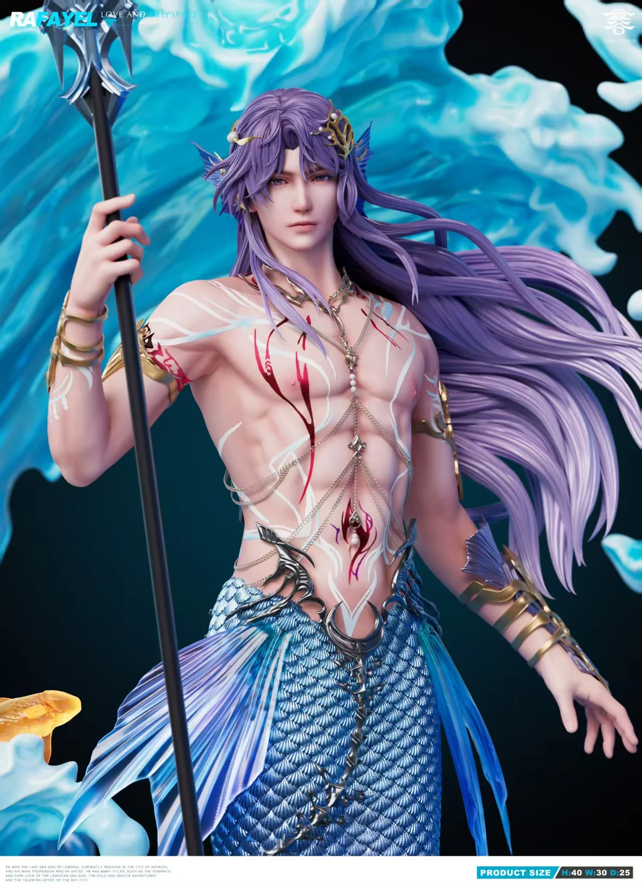 Yun Gu Studio - Love and Deepspace 1/6 Statue Mermaid Rafayel 