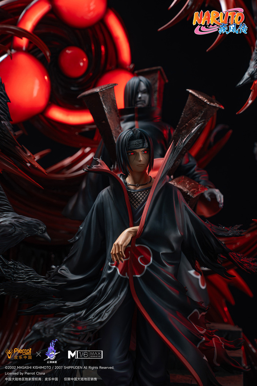 Naruto Akatsuki Uchiha Itachi with LED Licensed 1/6 Statue (GK)-PickStar Studio