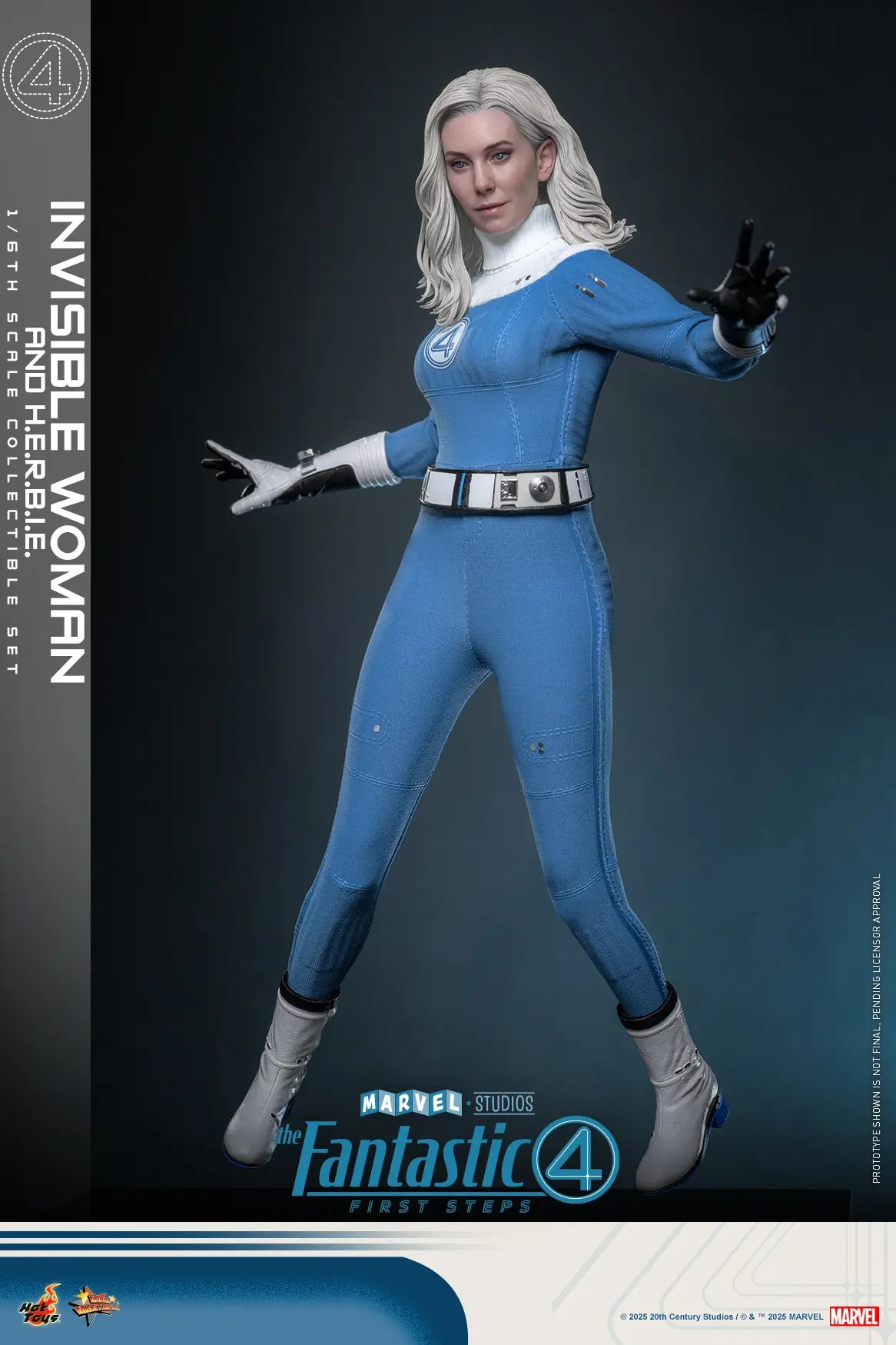 Hottoys - The Fantastic Four: First Steps Invisible Woman and H.E.R.B.I.E. 1/6th scale Collectible Figure Set MMS823 MMS824 (Licensed)Statue(GK)