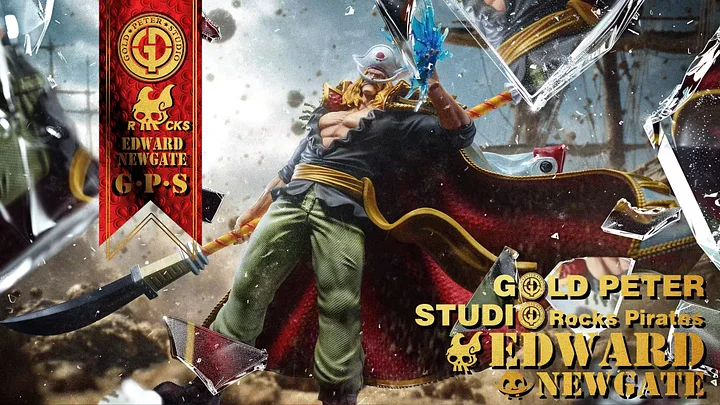 Gold Peter Studio -One Piece  Edward Newgate  Statue 