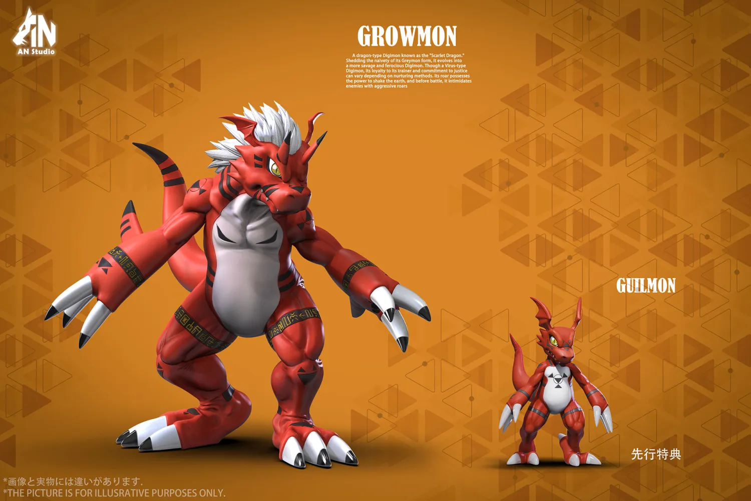 AN Studio - Digimon Growmon Statue 