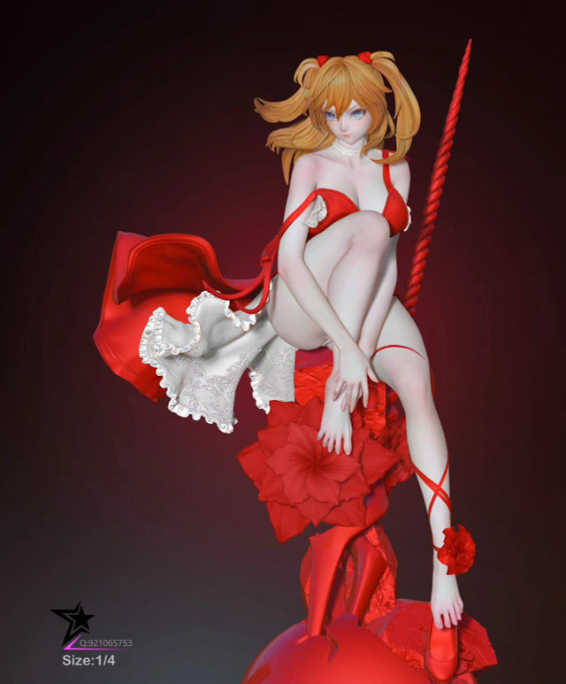 【Early-Bird PO】 Neon Genesis Evangelion Asuka 1:4 Statue(GK)(Adult 18+) - LengShi Studio