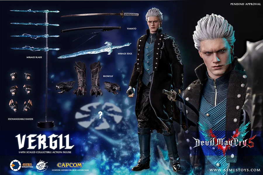 Devil May Cry 5 1/6 Vergil Deluxe Version DMC500LUX Action Figure -ASMUS TOYS