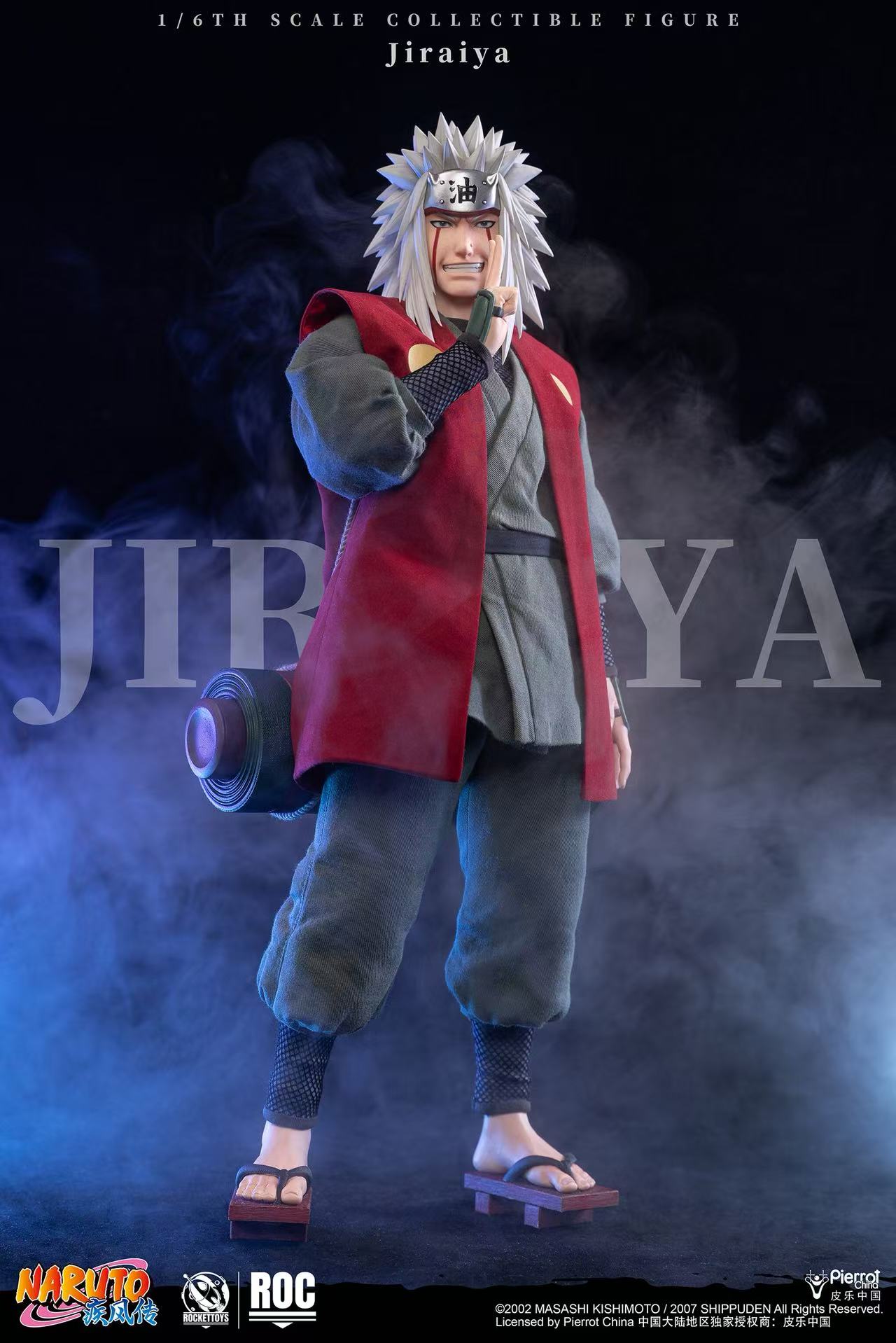 ROCKETTOYS Studio Naruto Shippuden Jiraiya 1/6 Scale Action Figure ROC-019 No. ROC-020 (Licensed)