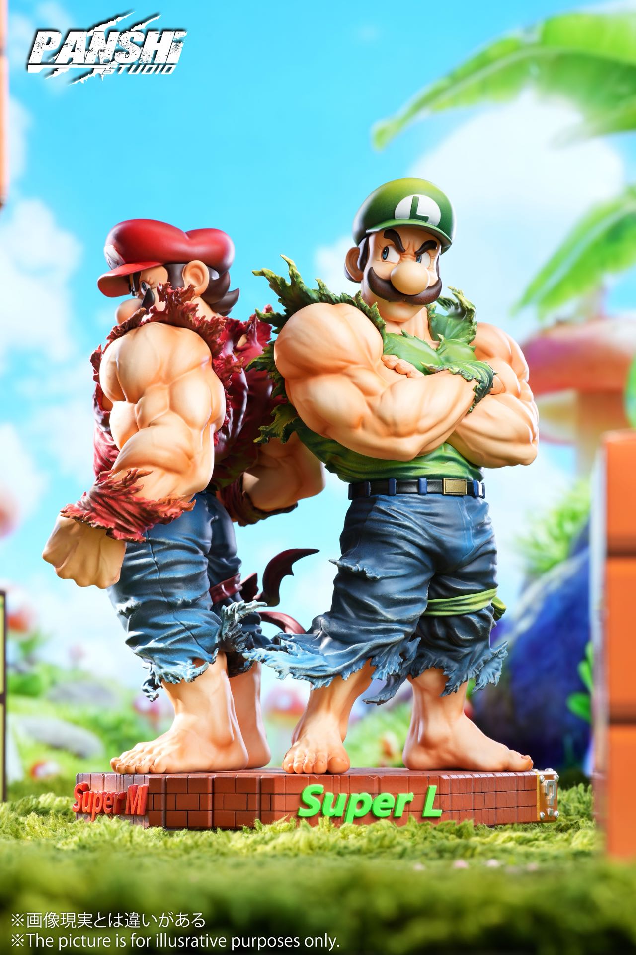 PANSHI Studio - Super Mario Bro. - Muscle Mario and Luigi Statue(GK)