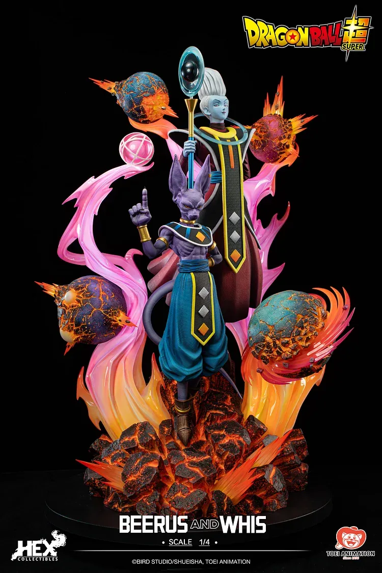 Dragon Ball Super BEERUS & WHIS (LICENSED) 1/4 STATUE GK-HEX COLLECTIBLES Pre-sale