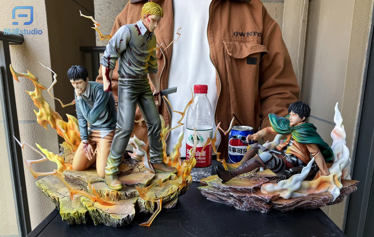 Jia Jian Studio - Attack on Titan Reiner Braun & Bertholdt Hoover & Eren Jaeger Statue 