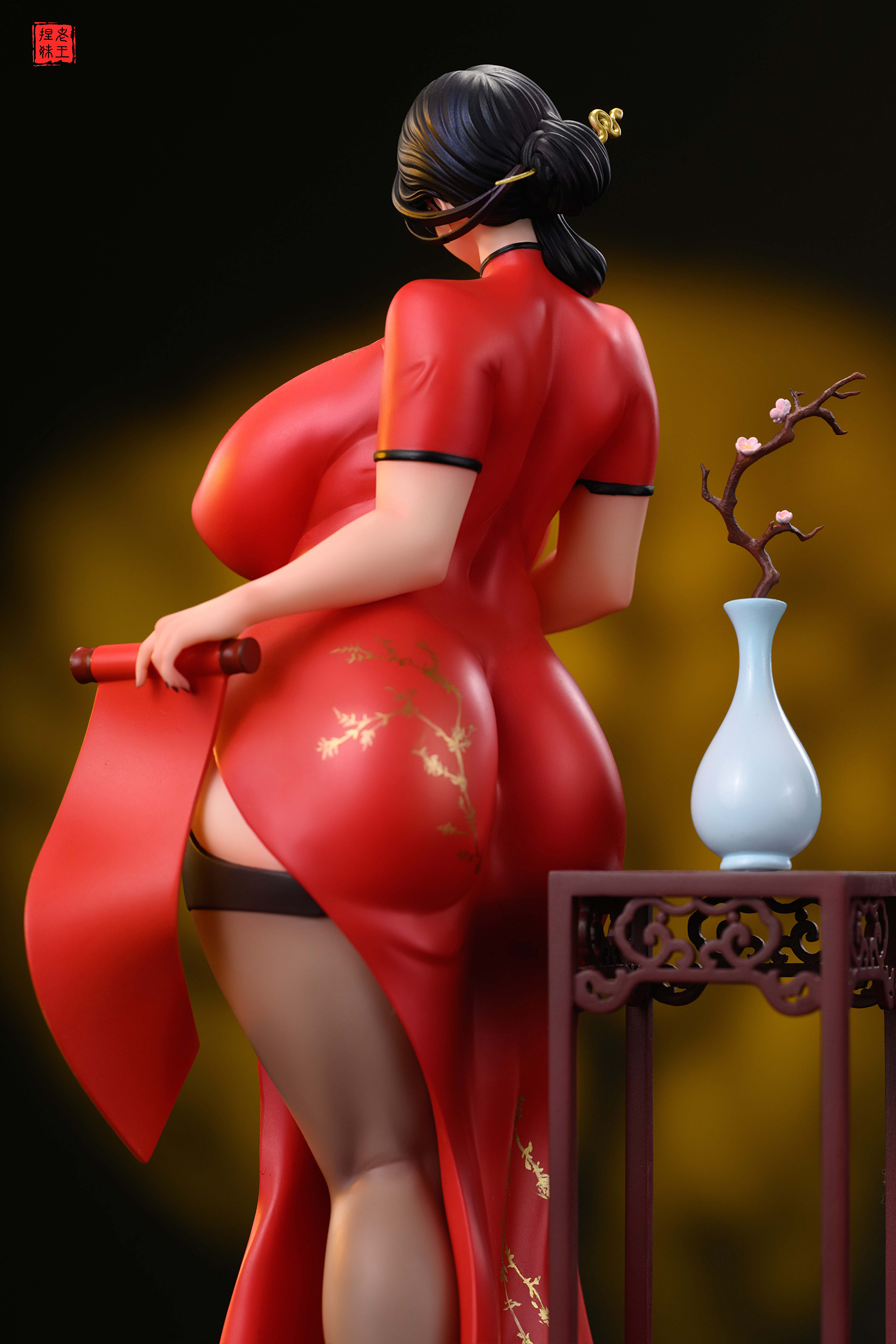 Pre-sale Lao Wang Nie Mei Wan Xi Cheongsam 2025 New Year Limited Edition GK Figure Name Wan Xi (2025 New Year Limited Edition) Scale 1/6 Version Configuration Red Cheongsam Size Regular Edition H30*D17*W17(CM) (G-KWII-GK