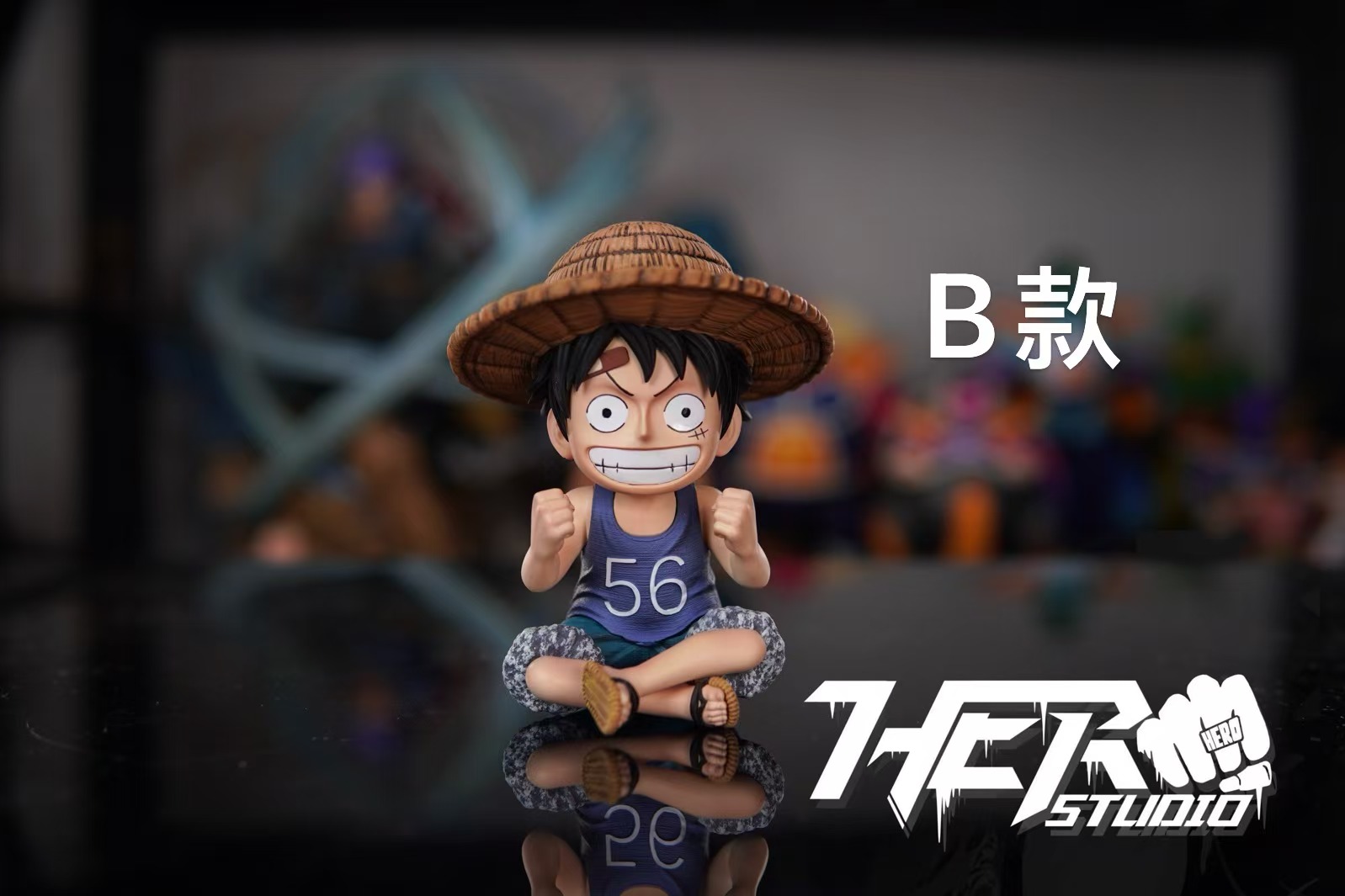 Pre-sale Childhood Straw Hat Luffy Hot Sale  Childhood Straw Hat Size Sitting Figure Height 11cm Depth 9cm Width 7cm (GK)-KWII-GK