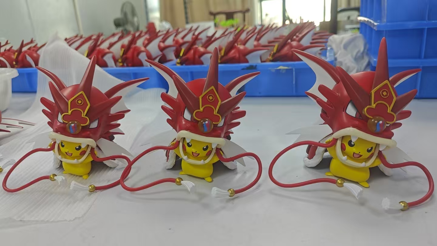 In stock Work The final series of the festive series - the special edition of the Year of the Dragon - MEGA Gyarados lion dance Pikachu Size about 13.5cm high (GK)-KWII-GK