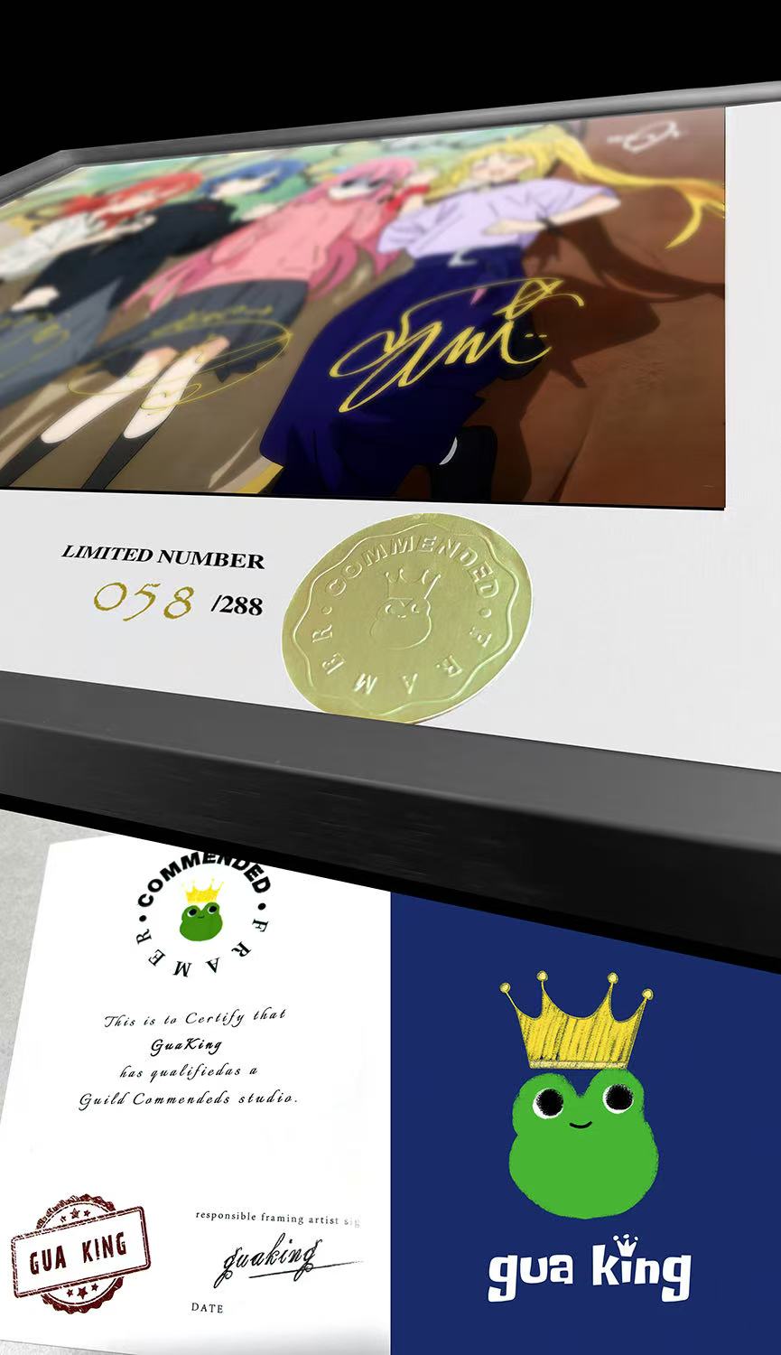 In stock Huanggua Studio Ending Band Photo Lonely Rock Goto Ichiri Kita Ikuyo Hongxia Yamada Ryo voice actor signed decorative painting-KWII-GK